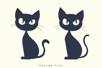 Fototapeta premium Editable Set Cat Illustration