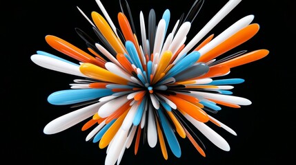 3D Canvas Artwork Explodes with Vibrant Spectrum of Colorful Hues