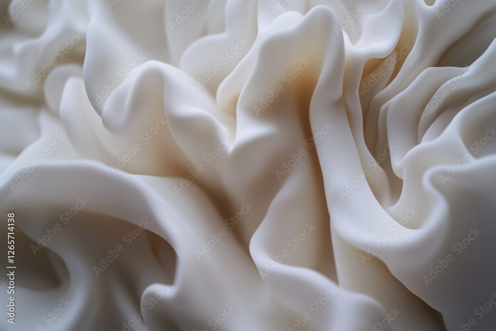 Poster a detailed shot of white fabric with intricate texture, suitable for design or textile projects