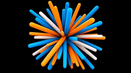 Vibrant 3D Canvas That Explodes with a Spectrum of Hues