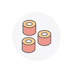 shushi vector icon stock illustration