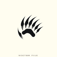 Naklejka premium Dragon Claw Marks, Monster Fingers with Long Nails