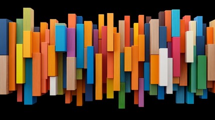 Obraz premium Vibrant Abstract Rainbow Explosion Rendered in 3D Design Art