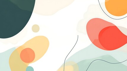 Abstract Colorful Shapes Modern Art Design