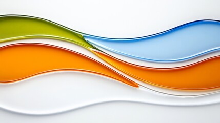 Obraz premium Vibrant Organic Shapes Blending Earthy Green and Earthy Tones