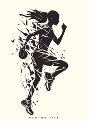 Sports Woman Vector Illustration