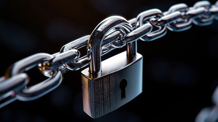 A chain with a lock on it