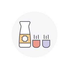 Sake  vector icon stock illustration