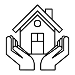 hand holding house