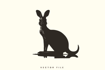 Obraz premium Kangaroo Vector Illustration