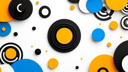 Obraz premium Vibrant Abstract Background with Colorful Circles and Shapes