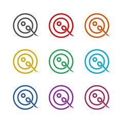 Human fertilization icon isolated on white background. Set icons colorful