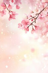Fototapeta premium Beautiful cherry blossom flower at full blooming in Spring.