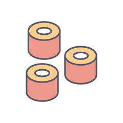 shushi vector icon stock illustration