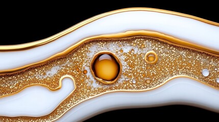 Obraz premium Vibrant Tapestry of Golden Glitter and Earthy Brown Hues