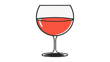 glass of red wine vector illustration