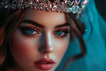Fototapeta premium Generative ai photography of an amazing woman beauty contest winner made generative AI