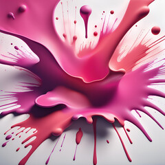 Naklejka premium Pink Paint Splat on a clear background