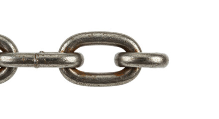Obraz premium Close Up Of A Metal Chain Link On Black Background