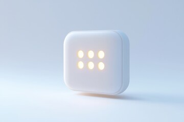 3D line icon representing AI chat applications with enhanced technology on white background.