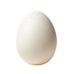 Pristine ostrich egg on neutral cream background with lighting