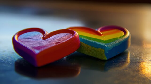 Rainbow hues blending in harmony, celebrating love and diversity in unity.