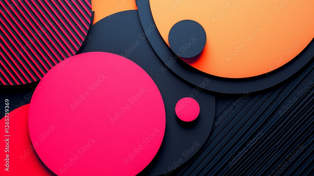 Poster abstract colorful circles design background