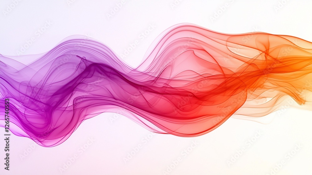 Canvas Prints Abstract colorful wave flow, design element, white background