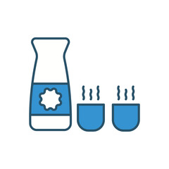 Sake  vector icon stock illustration