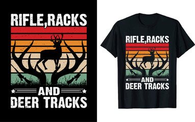 Hunting Vector t shirt design, vector illustration,  design, Hunting silhouette style.
