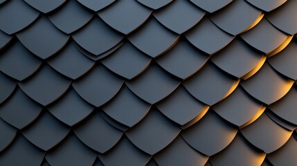 Mesmerizing 3D Rendering of Black Pattern with Subtle Highlights