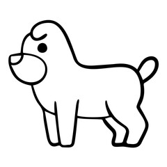 dog line icon