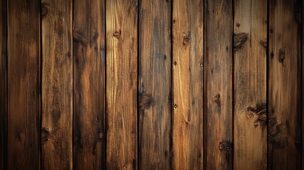 Fototapeta premium A close-up of rustic wooden planks showcasing rich textures and earthy tones, perfect for backgrounds or interior design themes.