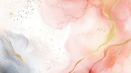 A stunning abstract background featuring soft pink and peach hues blended with hints of gold, creating an elegant and dreamy atmosphere.