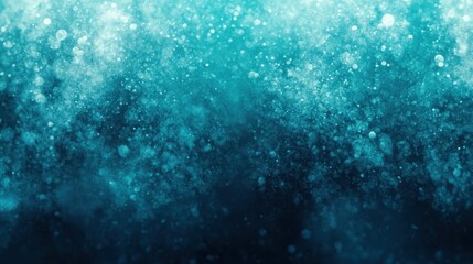 A mesmerizing close-up of shimmering blue and teal particles in a gradient, creating an ethereal underwater atmosphere.