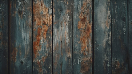 Obraz premium Aged rustic wooden planks with peeling paint