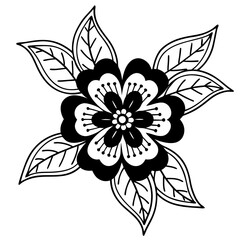 black and white flowers