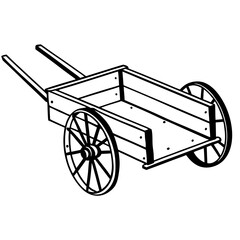 old cart isolated on white background