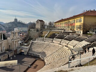 ancient amphitheater in plovdiv bulgaria