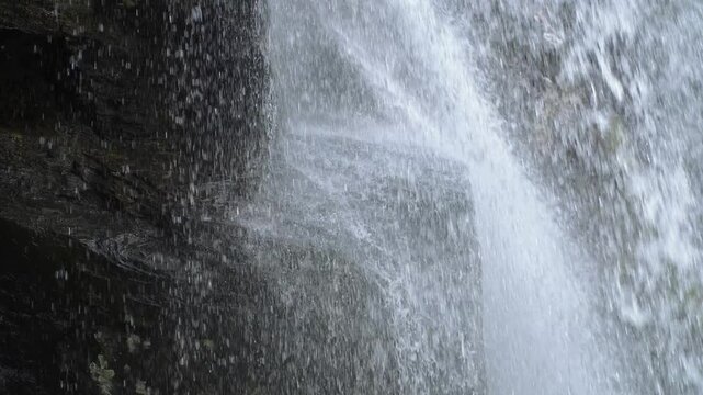 Explore the majesty of Steinsdalsfossen waterfall in Norway's serene landscape close-up