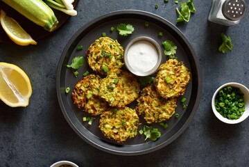 Vegetable vegetarian zucchini fritters