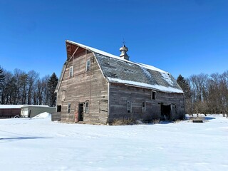 Proof of a well built foundation keeps this barn still standing despite lack of upkeep