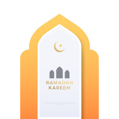 Celebration design template welcoming the holy month of ramadan kareem around the world. Muslim celebration, Islam. Design featuring mosque domes and Muslim ornaments
