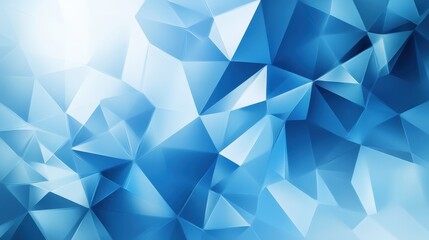 Fototapeta premium Abstract blue geometric shapes create a soothing and modern background, ideal for technology or design themes.
