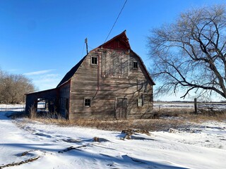 What was once a bustling farm has only the livestock barn remaining