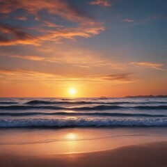 Obraz premium Sunset on the beach.
