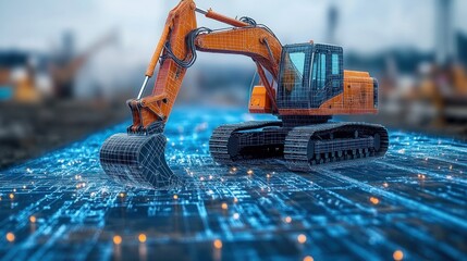 Excavator digital construction site tech