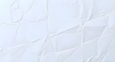 Crumpled grey paper texture. Abstract light blue background with wrinkled cardboard texture. Vector illustration horizontal crumpled empty white paper template for posters and banners.