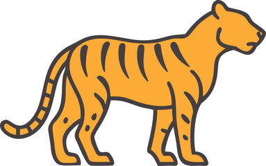 Fototapeta premium Tiger Illustration in Vector Format