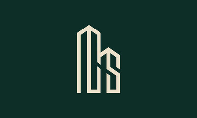 CS commercial real estate monogram logo design